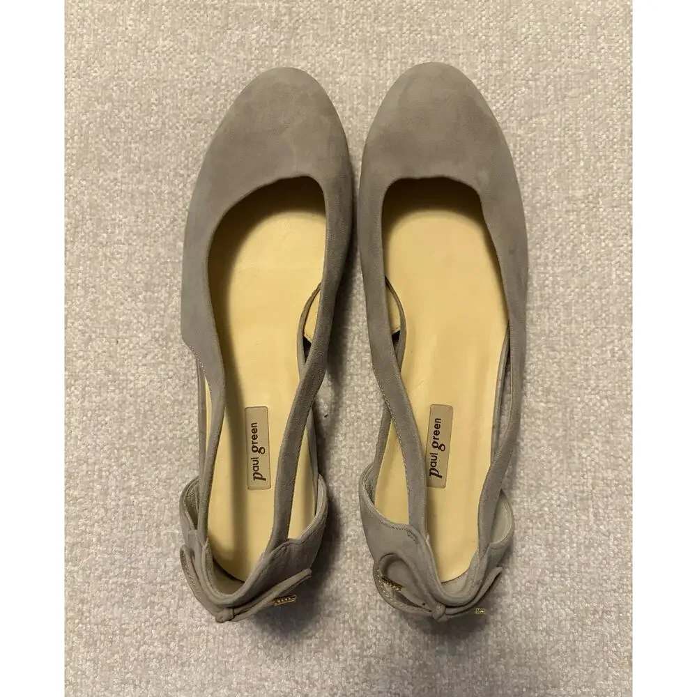 Paul Green Ballet Flats Womens Maureen Rosewood Natural Suede Slip On Size US 10